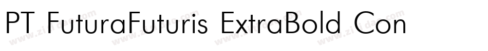 PT FuturaFuturis ExtraBold Condensed Cyrillic字体转换